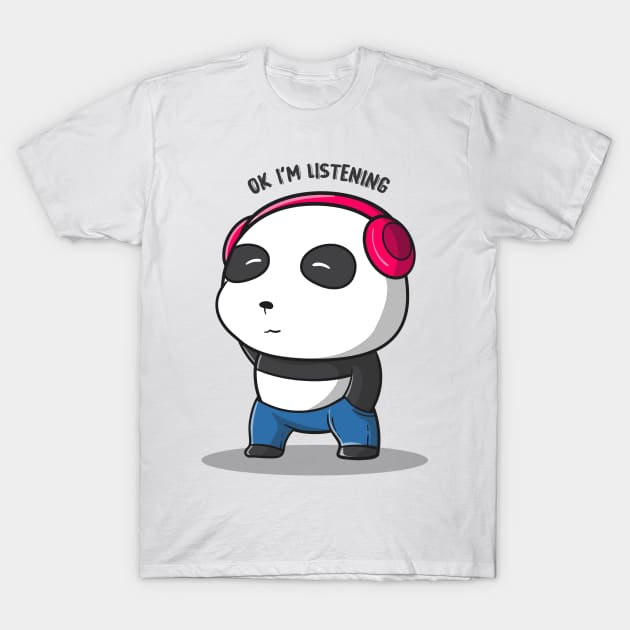 cute animal friendly panda T-Shirt by WhatsDax